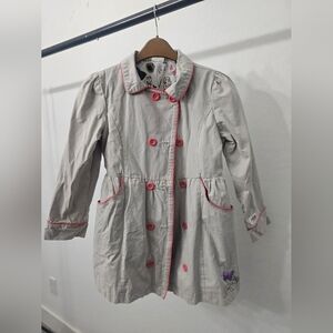 Disney Gray and Pink Raincoat with Water-Resistant Fabric